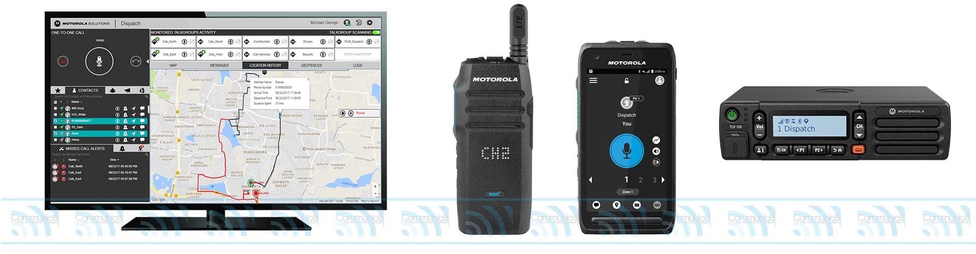 Motorola Wave PTX Two Way Radios - TLK 100 and TLK 150 Poc Broadband LTE Radios