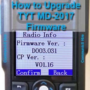 How to upgrade TYT MD-2017 Firmware